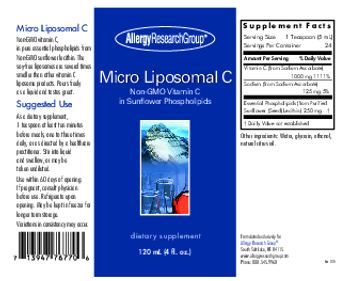 Allergy Research Group Micro Liposomal C - supplement