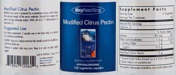 Allergy Research Group Modified Citrus Pectin - supplement