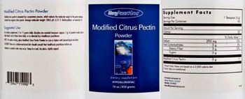 Allergy Research Group Modified Citrus Pectin Powder - supplement