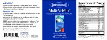 Allergy Research Group Multi-Vi-Min - supplement