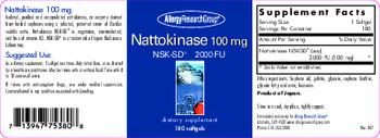 Allergy Research Group Nattokinase 100 mg - supplement