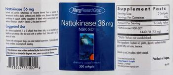Allergy Research Group Nattokinase 36 mg NSK-SD - supplement