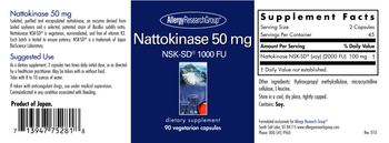 Allergy Research Group Nattokinase 50 mg - supplement