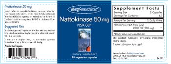 Allergy Research Group Nattokinase 50 mg - supplement