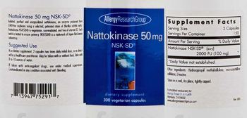 Allergy Research Group Nattokinase 50 mg NSK-SD - supplement