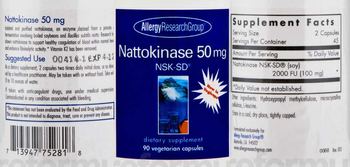 Allergy Research Group Nattokinase 50 mg NSK-SD - supplement