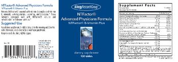 Allergy Research Group NTFactor Advanced Physicians Formula NTFactor B-Vitamins Plus - supplement