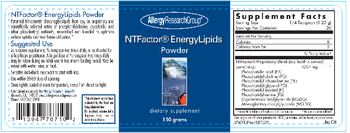 Allergy Research Group NTFactor EnergyLipids Powder - supplement