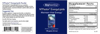 Allergy Research Group NTFactor EnergyLipids Powder - supplement