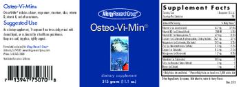 Allergy Research Group Osteo-Vi-Min - supplement