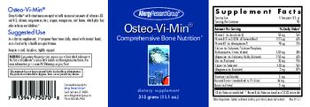 Allergy Research Group Osteo-Vi-Min - supplement