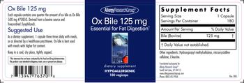 Allergy Research Group Ox Bile 125 mg - supplement