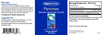 Allergy Research Group Pancreas Natural Glandular (Lamb) - supplement