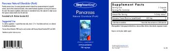 Allergy Research Group Pancreas Natural Glandular (Pork) - supplement