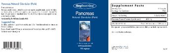 Allergy Research Group Pancreas Natural Glandular (Pork) - supplement