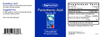 Allergy Research Group Pantothenic Acid - supplement