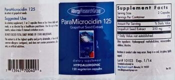 Allergy Research Group ParaMicrocidin 125 - supplement