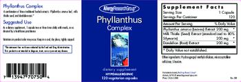Allergy Research Group Phallanthus Complex - supplement