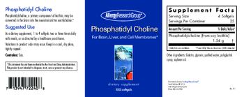 Allergy Research Group Phosphatidyl Choline - supplement