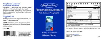 Allergy Research Group Phospholipid Colostrum with Sunflower Phospholipids - supplement