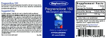 Allergy Research Group Pregenenolone 150 - supplement