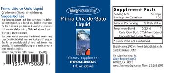 Allergy Research Group Prima Una De Gato Liquid - supplement