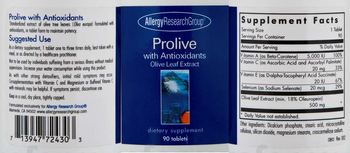 Allergy Research Group Prolive With Antioxidants - supplement