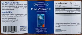 Allergy Research Group Pure Vitamin C - supplement