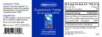 Allergy Research Group QuatreActiv Folate - supplement