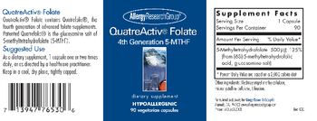 Allergy Research Group QuatreActiv Folate - supplement