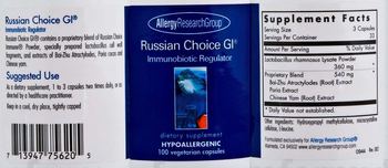 Allergy Research Group Russian Choice GI - supplement