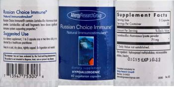 Allergy Research Group Russian Choice Immune - supplement