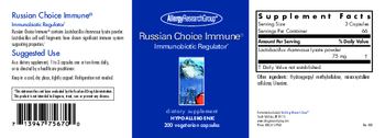 Allergy Research Group Russian Choice Immune - supplement