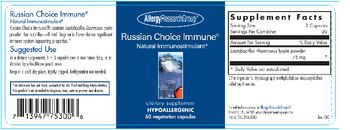 Allergy Research Group Russian Choice Immune - supplement