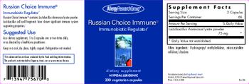 Allergy Research Group Russian Choice Immune - supplement