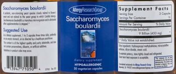 Allergy Research Group Saccharomyces Boulardii - supplement