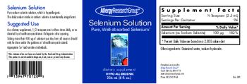 Allergy Research Group Selenium Solution - supplement