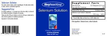 Allergy Research Group Selenium Solution - supplement
