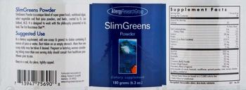 Allergy Research Group SlimGreens Powder - supplement