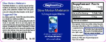Allergy Research Group Slow Motion Melatonin 1.2 mg In Lipid Matrix - supplement