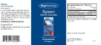 Allergy Research Group Spleen Natural Glandular - supplement