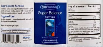Allergy Research Group Sugar Balance Formula - supplement