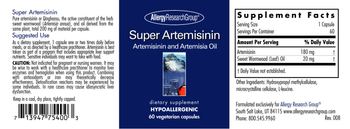 Allergy Research Group Super Artemisinin - supplement