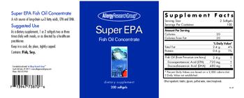 Allergy Research Group Super EPA Fish Oil Concentrate - supplement