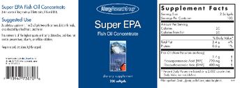 Allergy Research Group Super EPA Fish Oil Concentrate - supplement