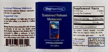 Allergy Research Group Sustained Release Melatonin - supplement
