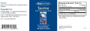 Allergy Research Group Taurine - supplement