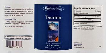 Allergy Research Group Taurine - 