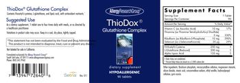 Allergy Research Group ThioDox Glutathione Complex - supplement