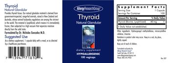 Allergy Research Group Thyroid Natural Glandular - supplement